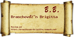 Braschován Brigitta névjegykártya